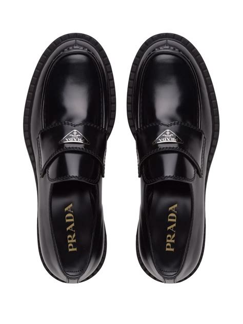 prada logo-plaque chunky-sole loafers